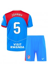 Atletico Madrid Johnny Cardoso #5 Jalkapallovaatteet Lasten Kolmas peliasu 2025-26 Lyhythihainen (+ Lyhyet housut)